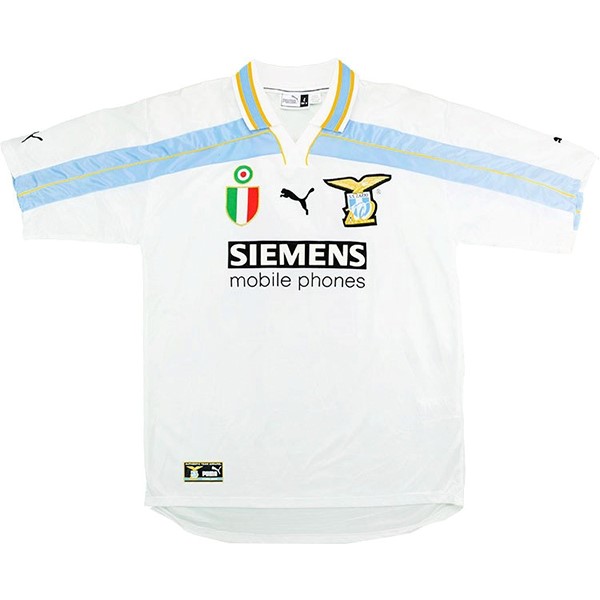 Tailandia Camiseta Lazio Primera equipo Retro 2000 2002 Blanco